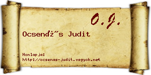 Ocsenás Judit névjegykártya